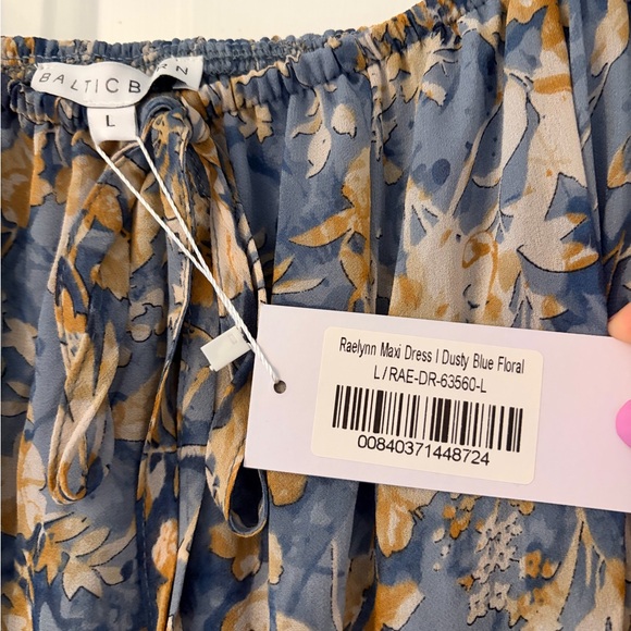 Baltic Born Floral Maxi Dress in Blue and Cream - Picture 7 of 9